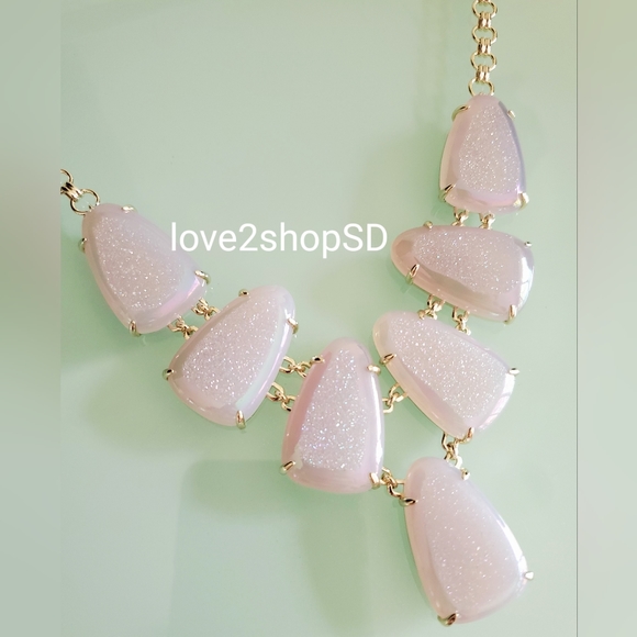 Kendra Scott Iridescent Drusy Harlie Necklace Texas Exclusive RARE NWT - Picture 3 of 7